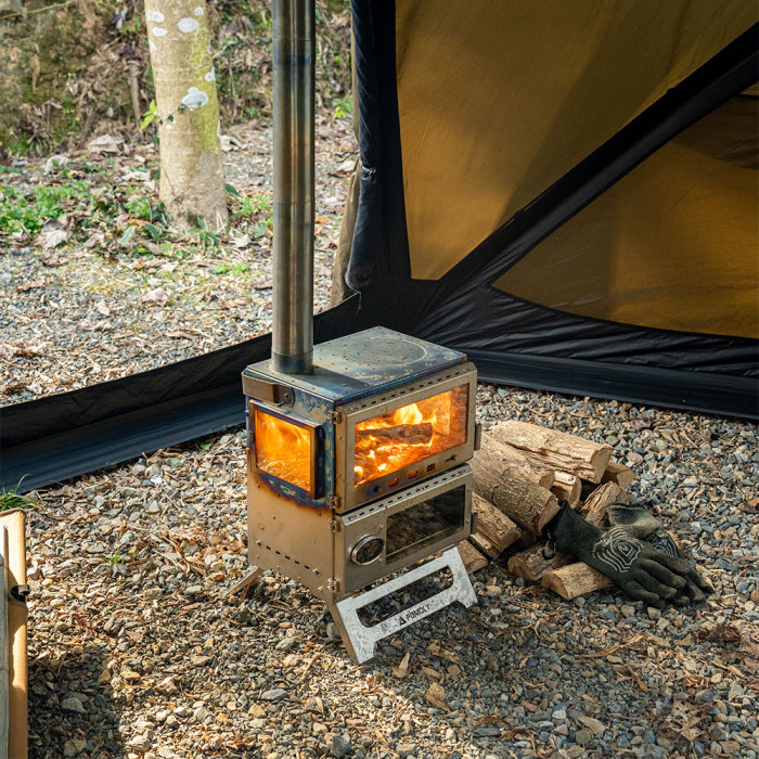 Baker Ti | Poêle à bois avec four POMOLY | Poêle portable pour tente | Nouvelle arrivée POMOLY