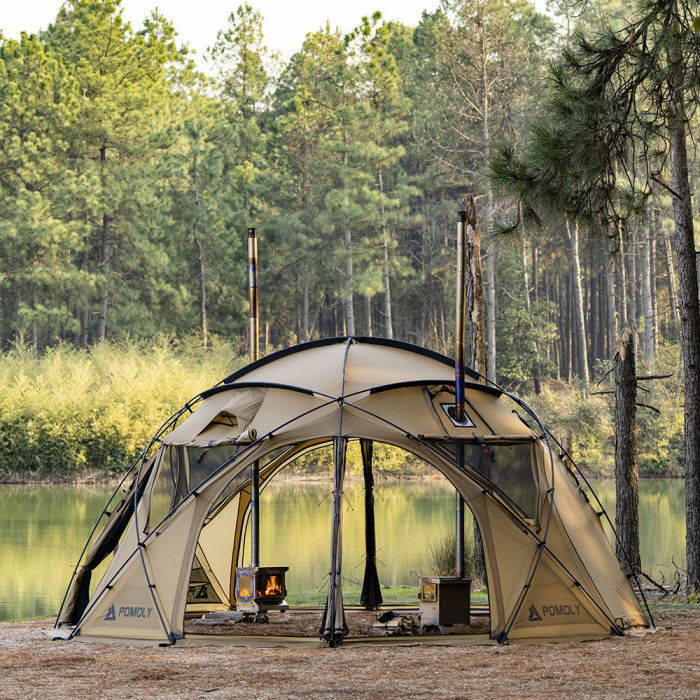 Sphere X8 Lite | Tente Dôme Autoportante pour Camping Chauffée 8 Personnes | Nouveauté POMOLY