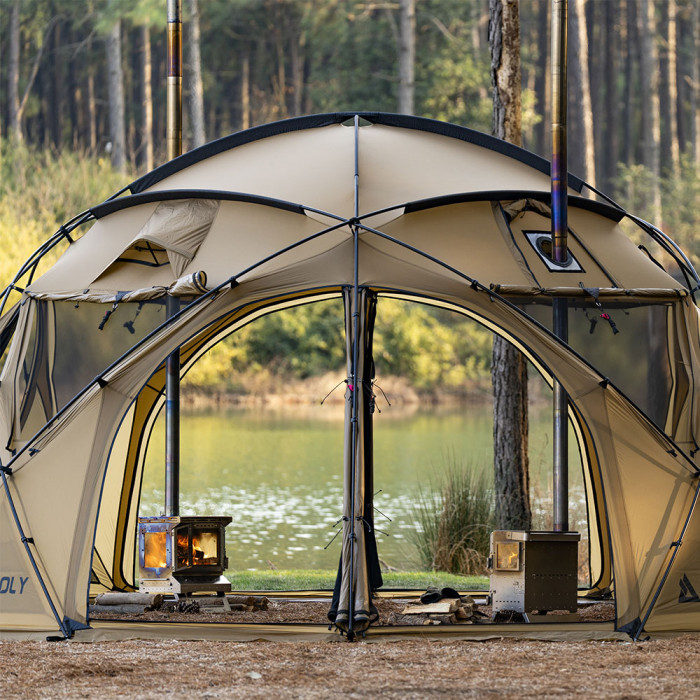 Sphere X8 Lite | Tente Dôme Autoportante pour Camping Chauffée 8 Personnes | Nouveauté POMOLY