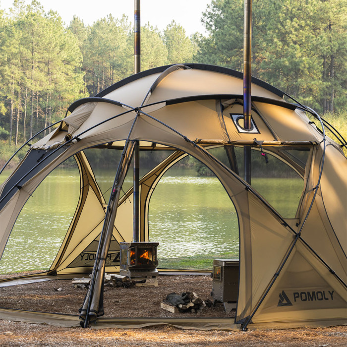 Sphere X8 Lite | Tente Dôme Autoportante pour Camping Chauffée 8 Personnes | Nouveauté POMOLY