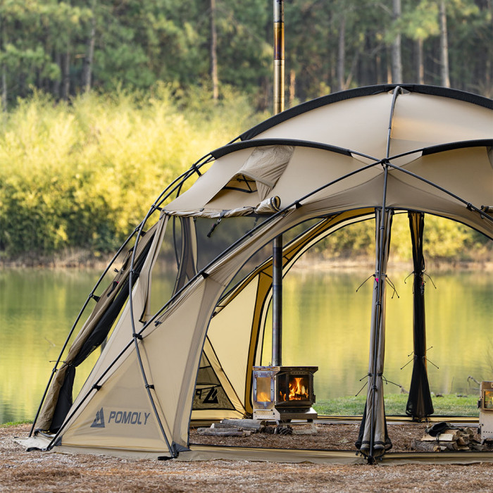 Sphere X8 Lite | Tente Dôme Autoportante pour Camping Chauffée 8 Personnes | Nouveauté POMOLY