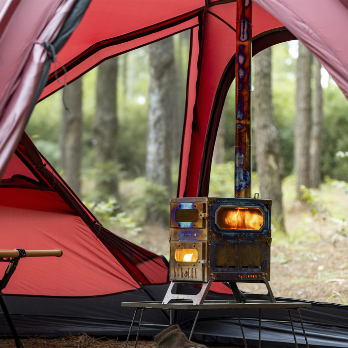 【Pré-commander】T-Brick Mini 2.0 | Version étendue | Réchaud en titane pour camping sous tente chaude | Nouveauté POMOLY 2024