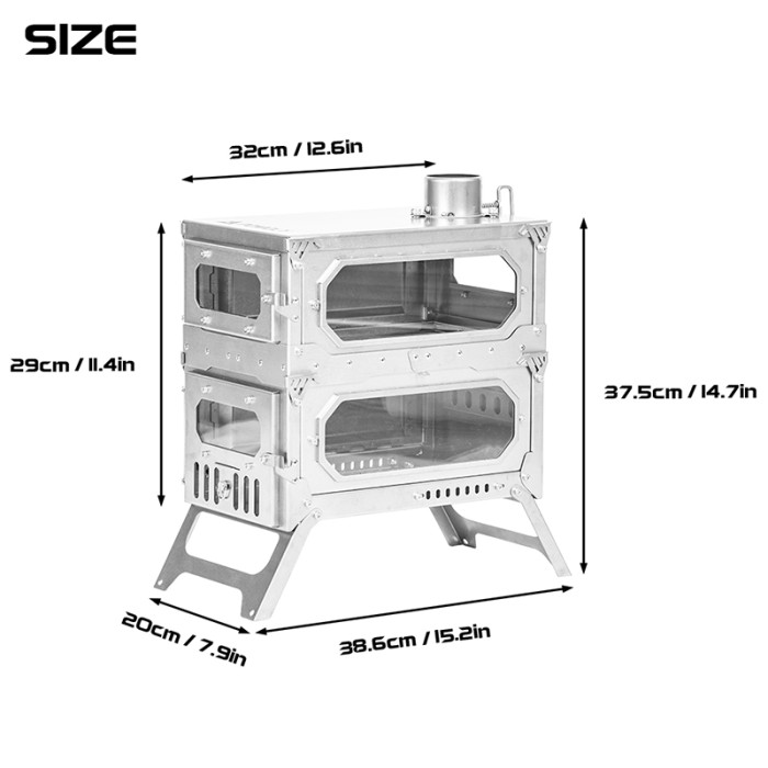 【Pré-commander】T-Brick Mini 2.0 | Version étendue | Réchaud en titane pour camping sous tente chaude | Nouveauté POMOLY 2024