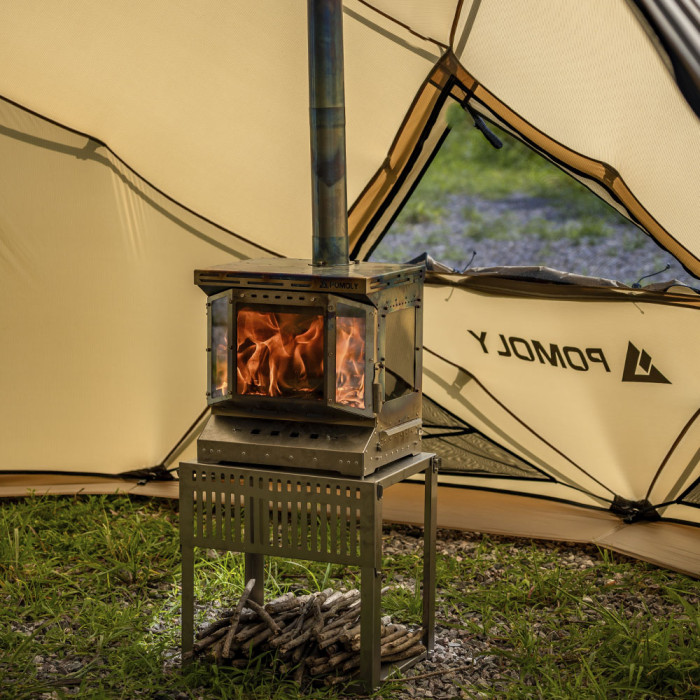 Réacteur Ti– Poêle à bois en titane pour tente de camping | Nouvelle arrivée POMOLY 2025