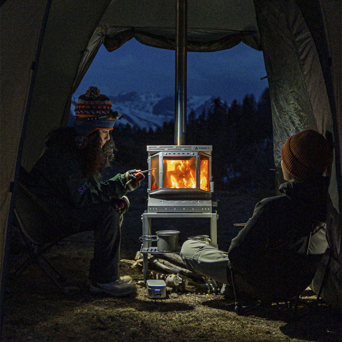 Réacteur Ti– Poêle à bois en titane pour tente de camping | Nouvelle arrivée POMOLY 2025