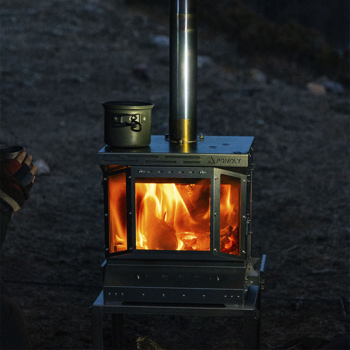 Réacteur Ti– Poêle à bois en titane pour tente de camping | Nouvelle arrivée POMOLY 2025