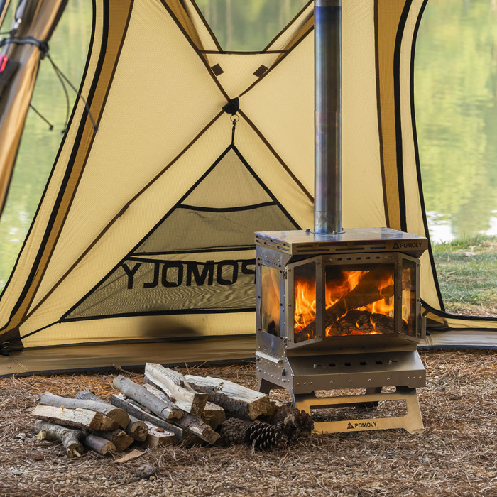 Réacteur Ti– Poêle à bois en titane pour tente de camping | Nouvelle arrivée POMOLY 2025