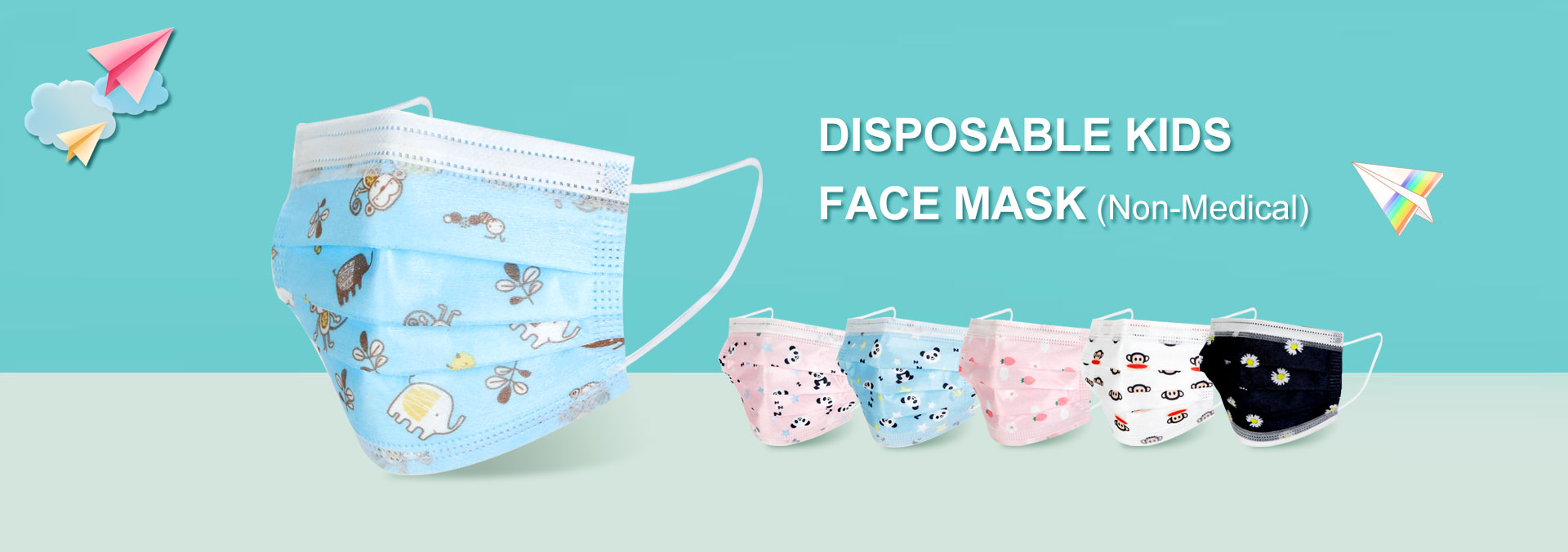 Flat Fask Fashion Fack Facial Wholesale White Surgical Disposable Full Face Mask