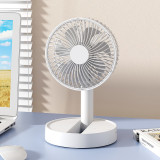 KASYDoFF USB Mini Table Stand Fan Quiet Cooling Air Strong Wind Small Fan Desk Rechargeable USB Fan Cooler for room Adjustable Rechargeable  Fan for Baby Stroller Office Table Fan