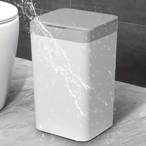 Intelligent induction trash can, large size, household kitchen, living room, bedroom, bathroom, trash can with cover, waterproof, 13L~15L, large capacity, rechargeable, cheap and good thing recommended, USB intelligent charging 1200mAh