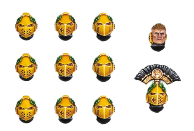 Imperial Fists MKVI Heads