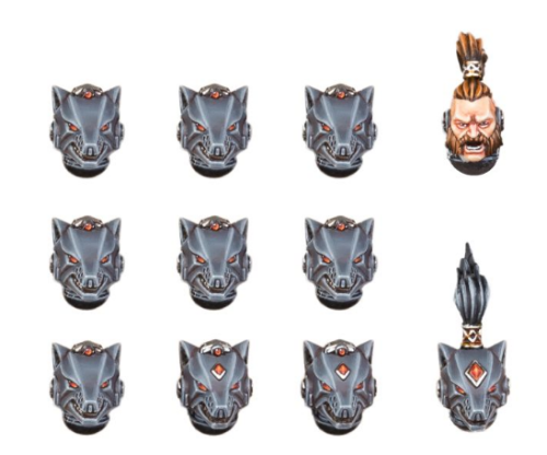 Space Wolves MKVI Heads