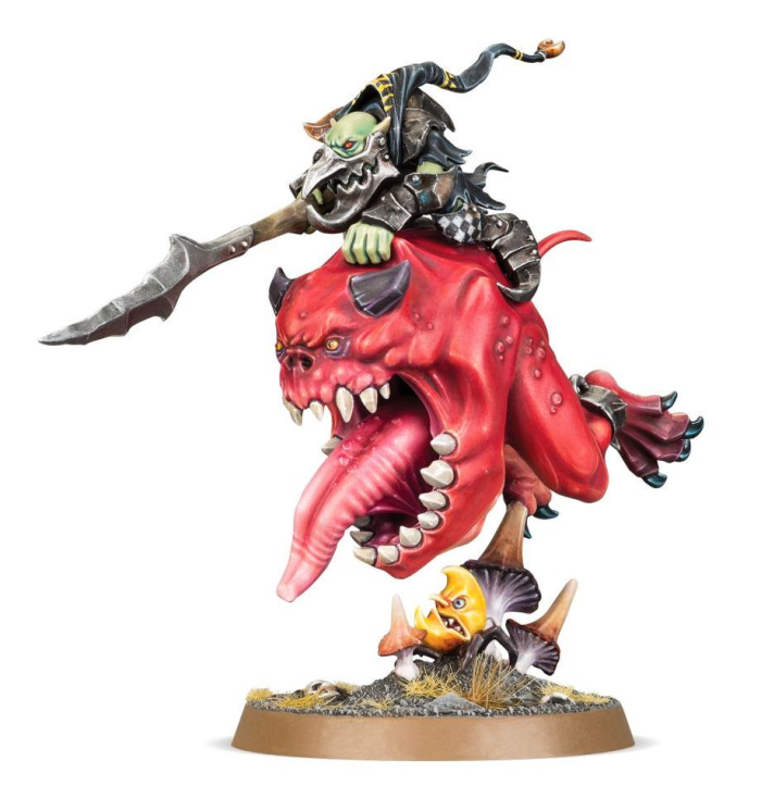 Gloomspite Gitz Loonboss on Giant Cave Squig