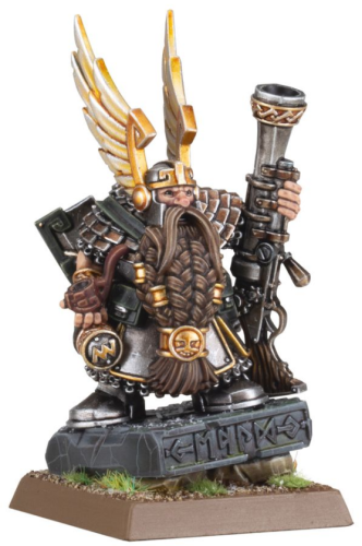 Dwarf Thane with Handgun on Oathstone