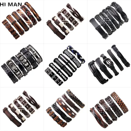 Fashion New Design Vintage Multi-layer Leather Bracelet