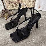 Sexy High Heels Open Toe Woman's Clip-On Strappy Sandals Heels Ankle Strap Beach Sandal 97910-34