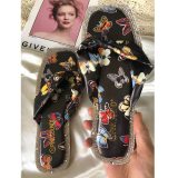 Fashion Bowknot Print Flat beach slippers  930516