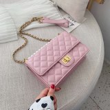 Diamond lattice PU Leather Crossbody Bags