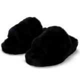 Fashion Wool Warm Plush Non-Slip Slippers