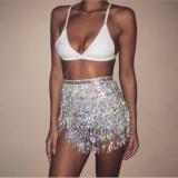 Sexy Tassel sequin cosplay short mini skirt