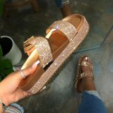 Shiny Crystal Platform  Sandals