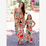 Boho Loose  Mother Daughter Floral Jumpsuit Jumpsuits   QZ1900819