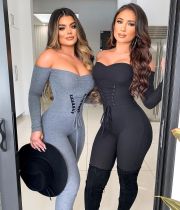 Off Shoulder Full Sleeve Jumpsuit Jumpsuits  Bodysuit Bodysuits FF105364