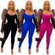Jumpsuit Autumn Romper For  New Fashion Long Sleeve skinny Solid Leisure C390011