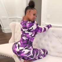 Sexy V-neck Camouflage Print Pajamas Rompers Bodysuit Bodysuits