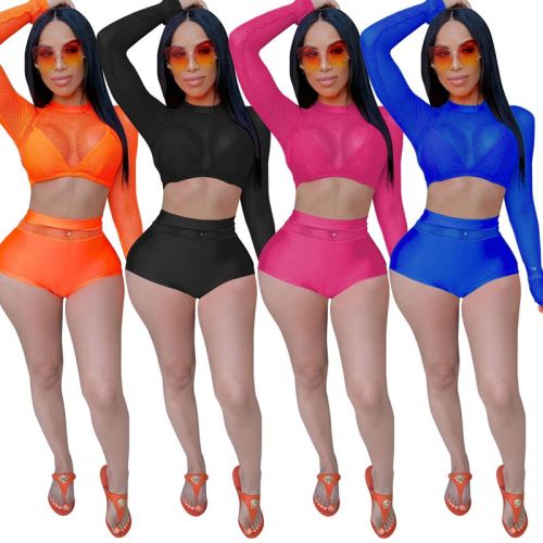 Mesh Sheer 2 Piece Set Women Tracksuit Tracksuits  Outfit Outfits 357384