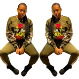 Fashion casual camouflage fleece Bodysuit Bodysuits Outfit Outfits FE017