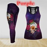 Halloween Skull Print Hollow Vest Bodysuit Bodysuits Outfit Outfits MI4413