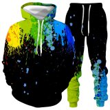 3D Palm Graffiti Digital Printing Men's Bodysuit Bodysuits Outfit Outfits 809110