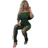 Women Off-the-shoulder Ruffled Bodysuit Bodysuits Outfit Outfits 218798