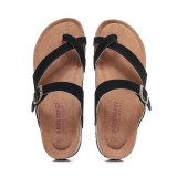 New Casual Women Men Nubuck Leather Solid Color Non-slip Beach Cork Slippers 11324