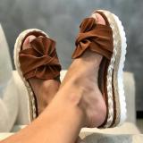 Fashion Platform Bow Indoor Outdoor  Beach  Slippers Sandals