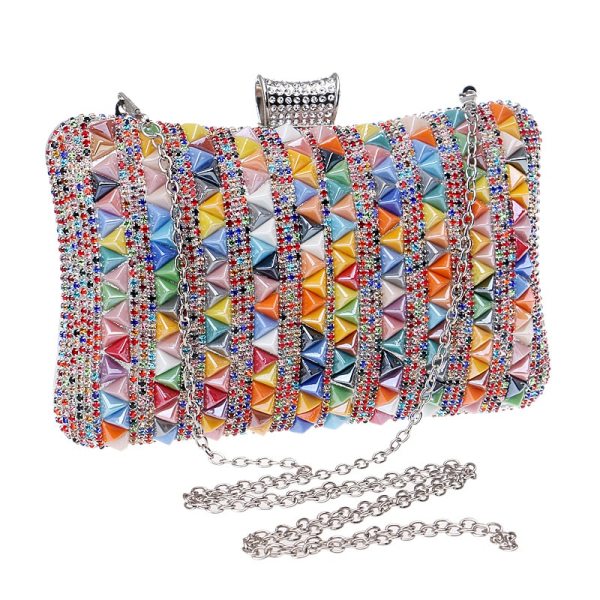 Summer Multi Colored Pearl Clasp Purse Evening Bags Wedding Clutch Handbag YM1184