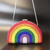 Crystal Evening Bag Rainbow Clutch Bags