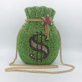 Luxury chain clutch crystal rhinestone money bag purses handbags