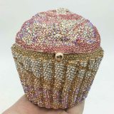 Women Mini Cupcake Clutch Evening Bag Crystal Wedding Purse and Handbag