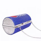 Rhinestones Evening Clutch Bags Round small Purse chain shoulder Handbag