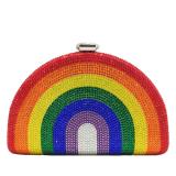 Crystal Evening Bag Rainbow Clutch Bags