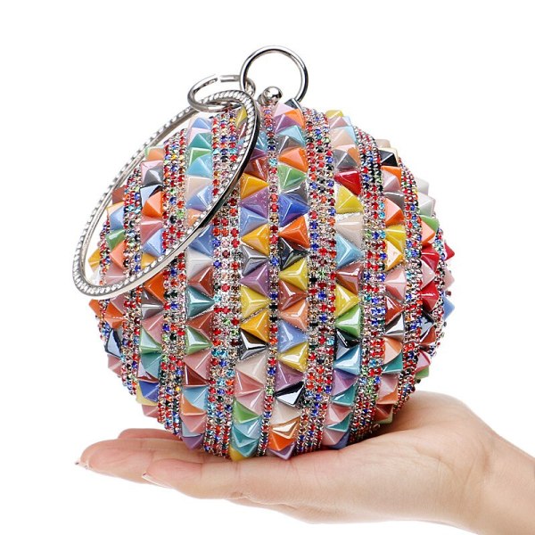 Luxury Multi Color Giltter Diamond Bead Ball Bags