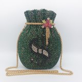 Luxury chain clutch crystal rhinestone money bag purses handbags