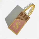 New Fashion diamond chocolate Dollar Bag Evening Party Purses