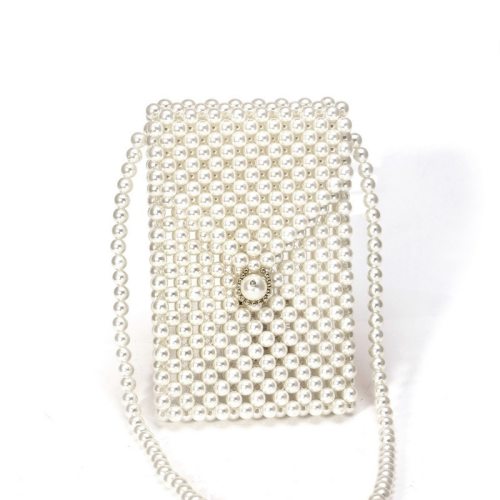 Luxury Handmade Pearl Clutch  With Chain Bags Handbag