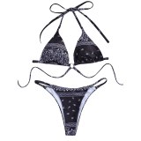 Deep-V Hight Waist Swimsuit Bikini  21-2012324