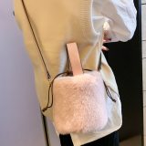 Fashion Faux Fur Bucket Bag Handbags 335-180617