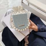 Small Square Purses Popular Pearl Handle Shoulder Bags Handbags 135-202839