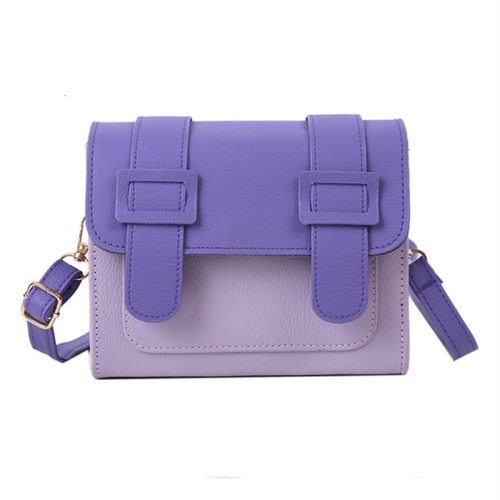 Fashion PU Leather Retro Contrast Color Shoulder Bag Handbags